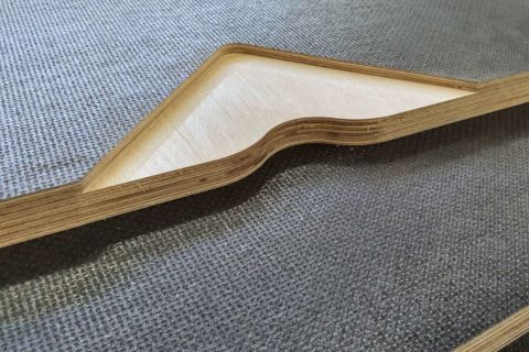 Fertige Sperrholzelemente nach der CNC-Bearbeitung 2